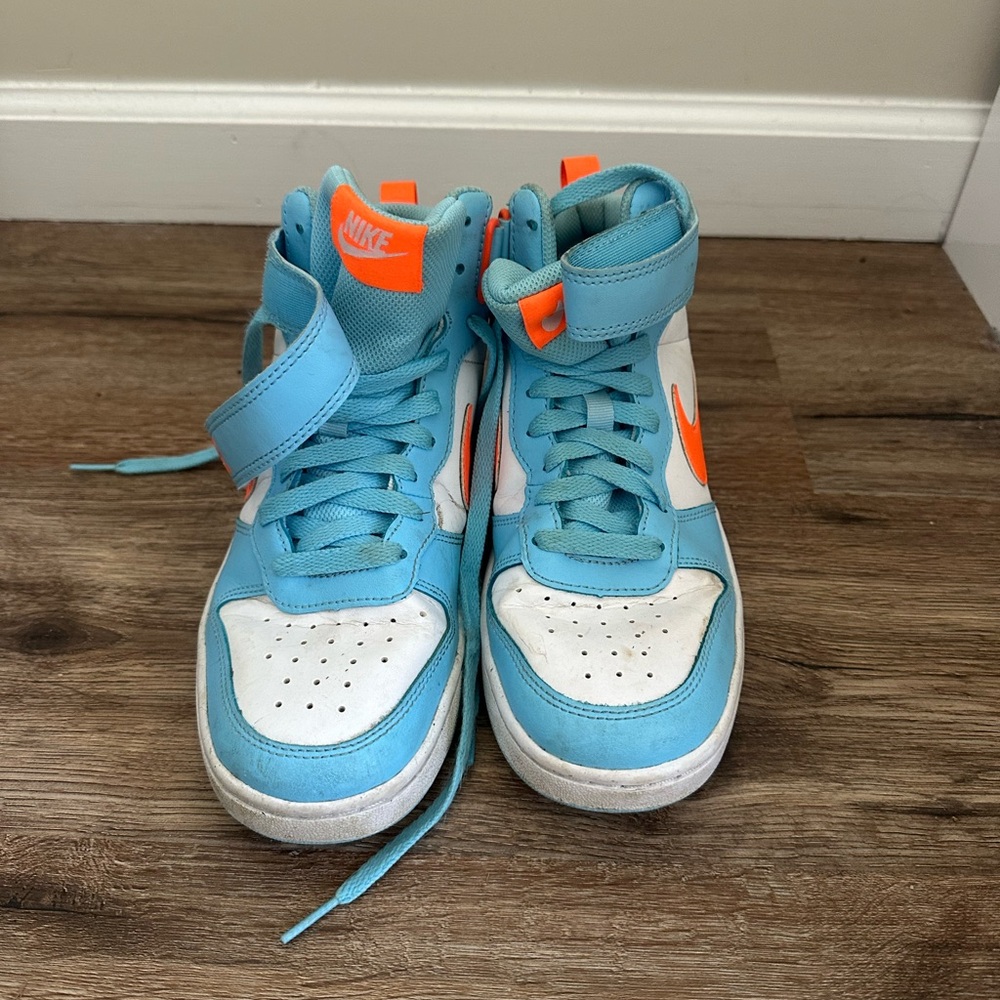 Nike Hi Tops Blue and Orange